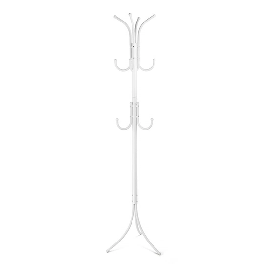 Brighouse 11 - Hook Freestanding Coat Stand in White