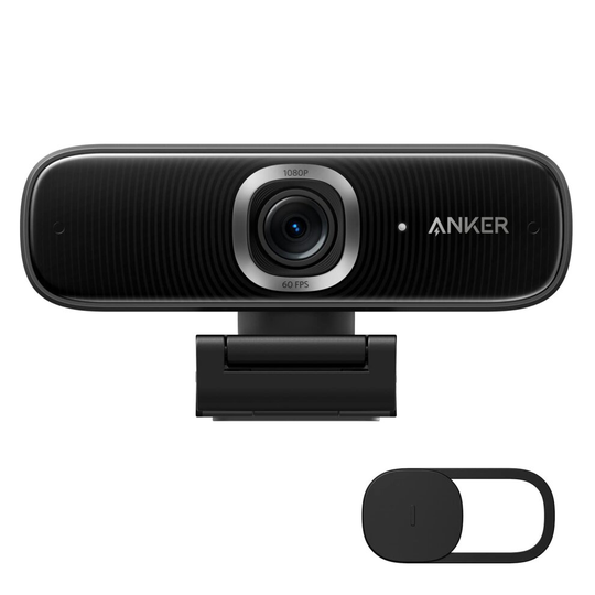 Anker USB Webcam for PC, PowerConf C300 Smart Full HD 1080p Webcam, Noise-Cancelling, AI-Powered Framing & Autofocus, Adjustable FoV, HDR, 60 FPS, Low