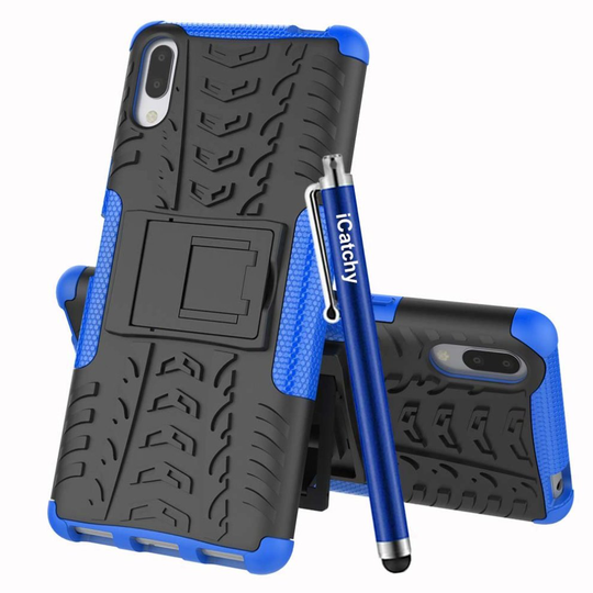 (Blue) For Sony Xperia L3 Shockproof Hybrid Phone Case