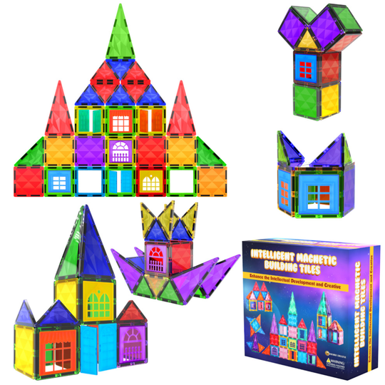 Magnetic Building Tiles STEM 42PC Kids Learning Educational Present
