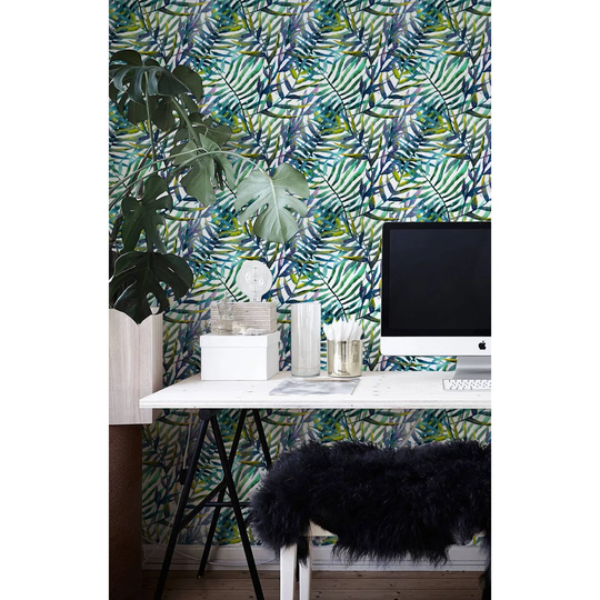 Anup Wild Leaves Botanical Wallpaper