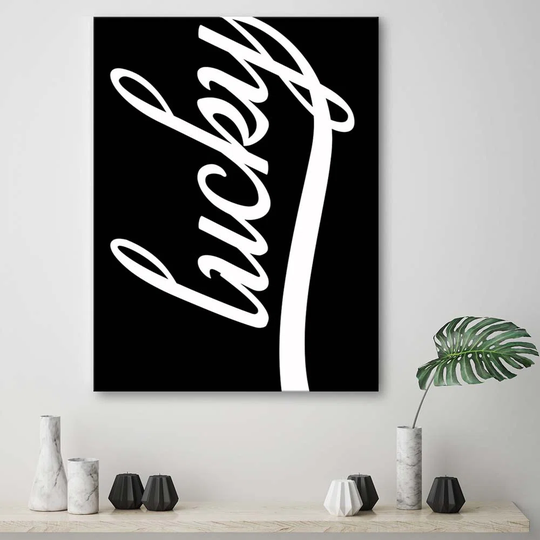 Canvas Print Happy Typography