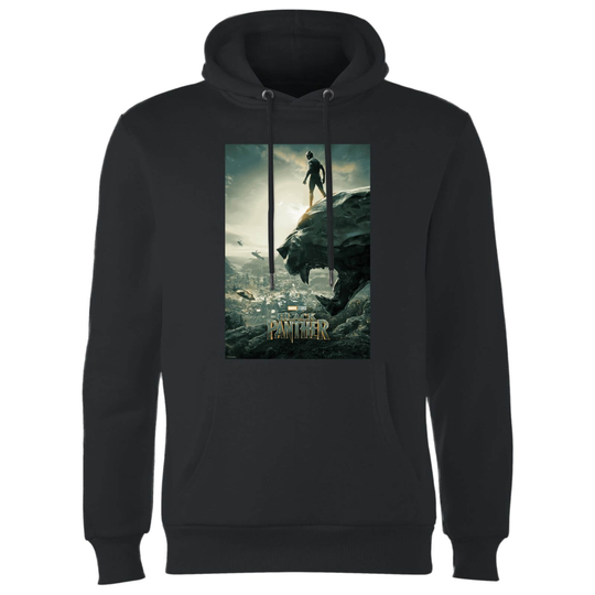 Black Panther Poster Hoodie - Black - XL - Black