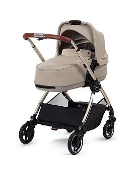 Silver Cross Dune Ultimate Pack & Compact Folding Carry Cot, p/chair, Dream i-Size c/seat, base, rucksack, footmuff, cup & phone holder, adaptors, snack tray, Stone