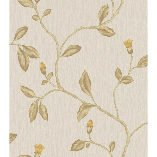 Holden Decor Heavy Weight Vinyl Lia Yellow Beige Wallpaper
