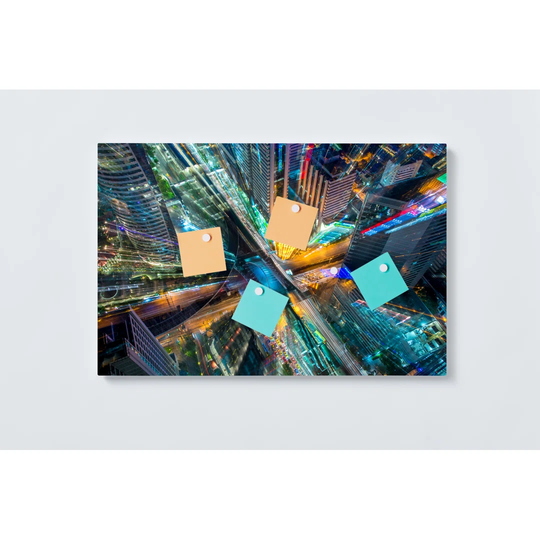 Skyline Magnetic Wall Mounted Cork Board