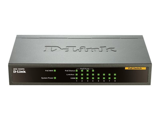D-Link 8-port 10/100 Desktop Switch with 4 PoE Ports