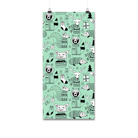 Walllpaper Roll 416X254cm Mural Decoration Kitchen Livingroom Bedroom Wallpaper Material With Print - Scandinavian Zoo Animals