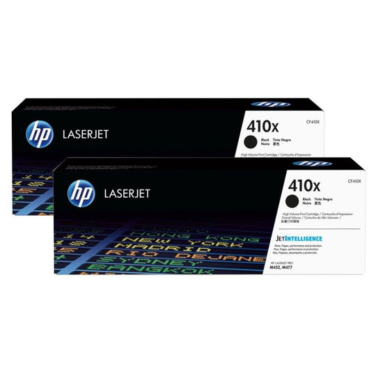 HP 410X High Yield Toner Cartridge - Black - Dual Pack