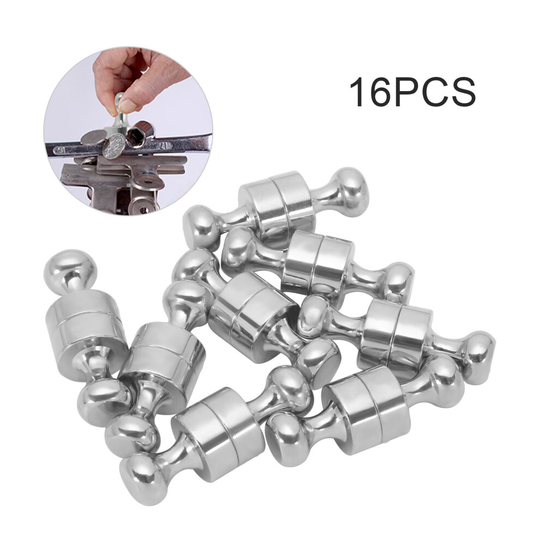 16 Metal Push Pin Magnets Strong Neodymium Noticeboard