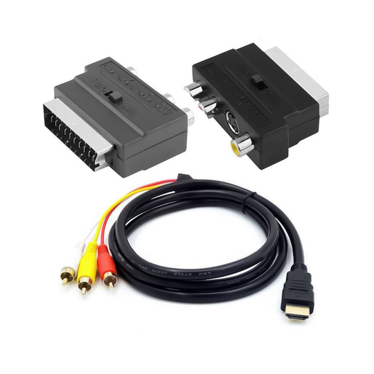 Hdmi To 3Rca Scart Two In One Adapter Cable 1.5M Hdmi Male S Video To 3 Rca Av Audio Cable 3 Rca Phono Adapter