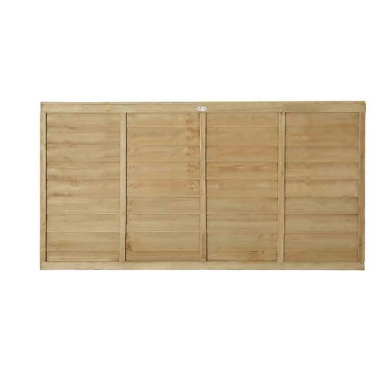 Forest Garden 3' x 6' (92 x 183cm) Pressure Treated Superlap Fence Panel