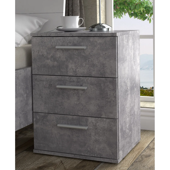 Leitch 3 Drawer Bedside Table