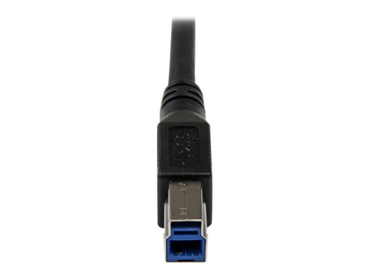 StarTech.com 1m Black SuperSpeed USB 3.0 Cable - Right Angle A to B - M/M