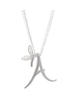 Say It With Diamonds Winged Initial Necklace
