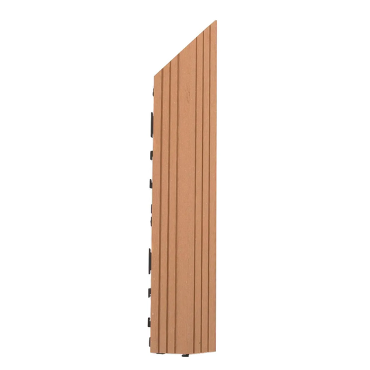 Decko 1 Piece Teak Composite Interlocking Right Edging Tile 37Cm X 7Cm