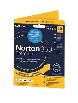Norton 360 Premium With Utilities Ultimate - 10 Devices 1 Year Subscription With Automatic Renewal