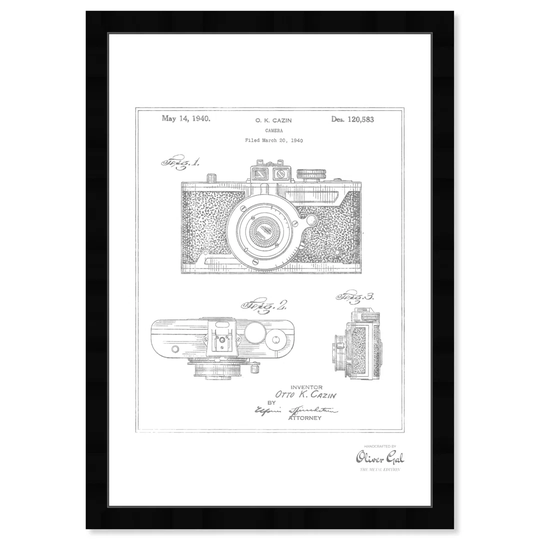 'Cazin Design For a Camera 1940' Framed Graphic Art in Silver