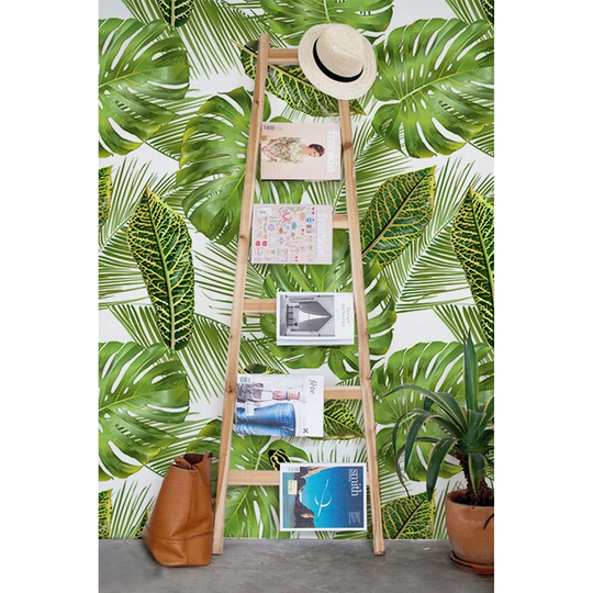 Walllpaper Roll 416X254cm Wallpaper Material With Print Kitchen Livingroom Bedroom Mural Decoration - Leavesfog Leaves Monstera