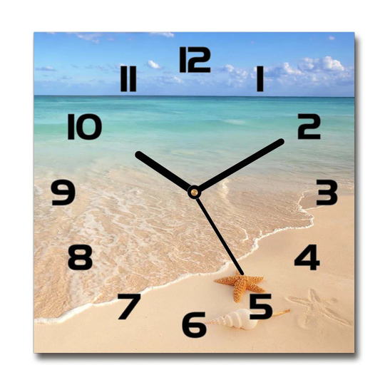 Helfant Starfish on the Beach Silent Wall Clock