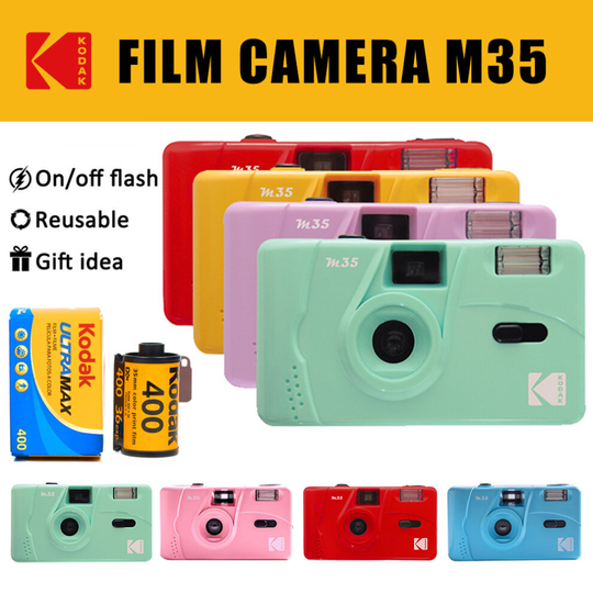 (Camera Pink ONLY ) Kodak Vintage Retro M35 35mm Reusable Film Camera