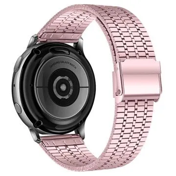 Elegant Universal Smartwatch Stainless Steel Strap - 20mm - Pink