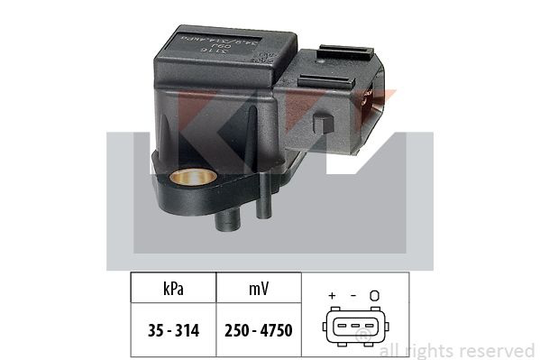 Air Pressure Sensor, height adaptation Made in Italy - OE Equivalent 493116 KW 493116