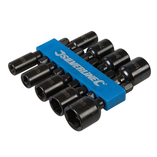 Silverline Magnetic Nut Driver Set 9Pce 5 - 12Mm Tools Set 855189