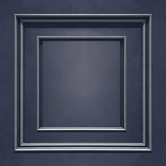 Belgravia Decor Amara Panel Navy/Silver Wallpaper