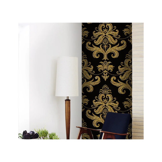 Wald Floral Golden Wallpaper