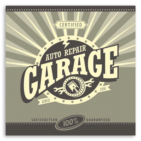 Canvas Print Vintage Sign Garage