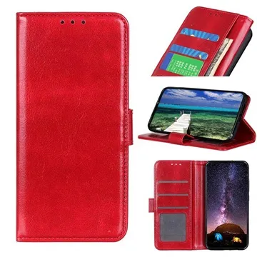 OnePlus 10 Pro Wallet Case with Magnetic Closure - Red