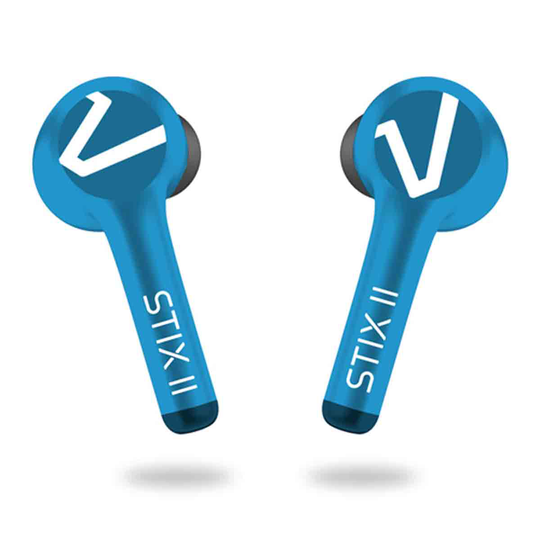Veho Stix II True Wireless Earphones - Aqua Blue