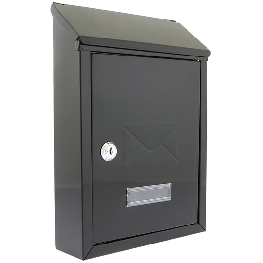 Avon Rear Entry Wall Mounted Galvanised Steel Lockable Weatherproof Post Box - 21x30x7cm