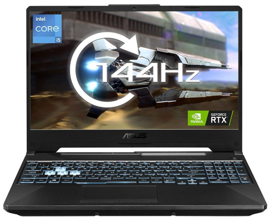 ASUS TUF Gaming F15 FX506HM Gaming Laptop, Intel Core i7-11800H 2.3GHz, 16GB DDR4, 512GB M.2 NVMe, NVIDIA GeForce RTX 3060 6GB, 15.6" Full HD (1920 x 1080), Windows 11 Home
