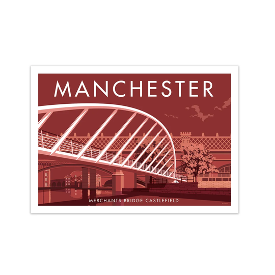 Manchester Merchants Bridge - Graphict Art Print on Paper