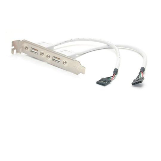 StarTech.com 2 Port USB A Female Slot Plate Adapter