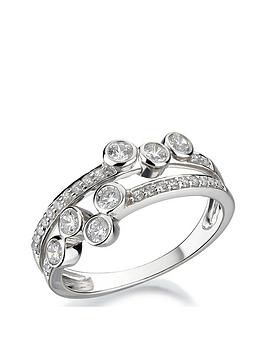 Love DIAMOND 9ct White Gold 0.5ct Diamond Ring, White Gold, Size L, Women