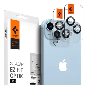 Spigen Glas.tR Ez Fit Optik Pro iPhone 14/14 Plus Camera Lens Protector - Black