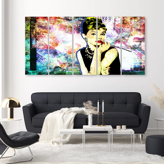 Canvas Print Audrey Hepburn Colour