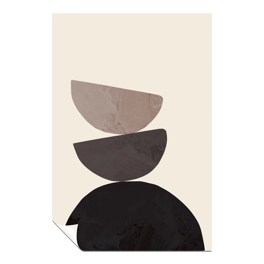 Panther Print Fine Art Prints Beige Brown Painterly Abstract Shapes Artistic Unframed Poster, Pictures For Home Walls, Bedroom, Living Room & Bathroom