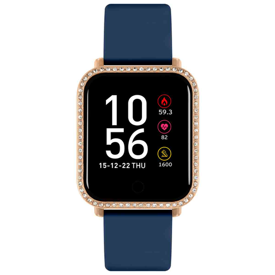 Reflex Active Series 6 Smart Watch With Colour Touch Screen & Stone Set Case With Up To 7 Day Battery Life Blue