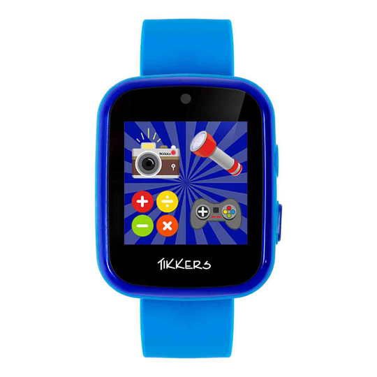 Tikkers Interactive Watch Blue Silicone Strap Touch Screen Watch Atk1084Blu