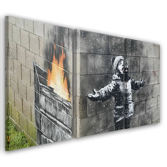 Canvas Print Banksy Smog Boy Street