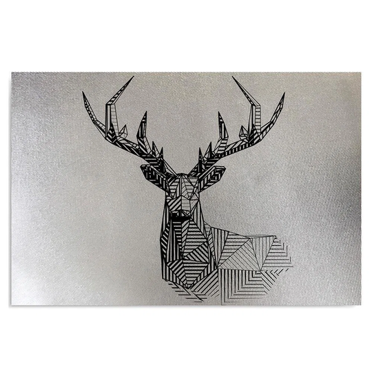 Canvas Print Silver Stag