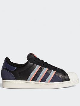 adidas Originals Superstar Shoes, White/Beige, Size 6, Men