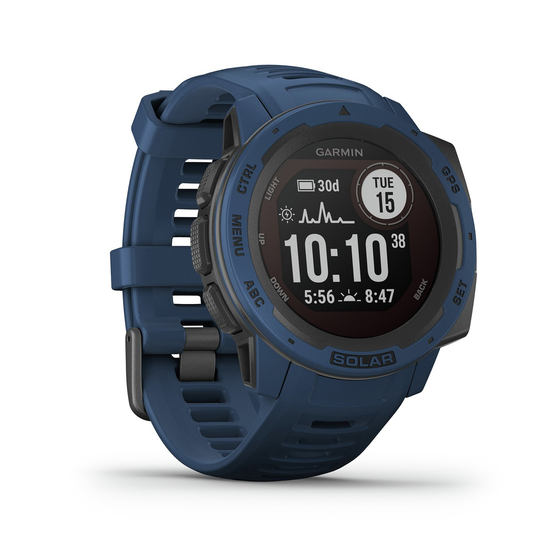 Garmin Instinct Solar GPS Smart Watch - Tidal Blue