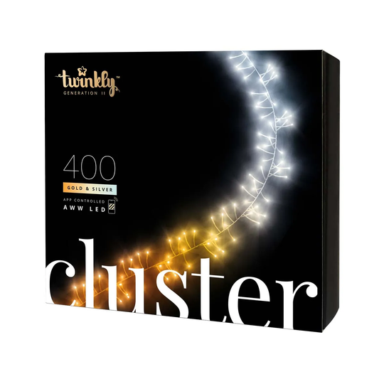 Twinkly Cluster 6m 400 Smart LED Cluster Lights - Amber/Warm White/Cool White