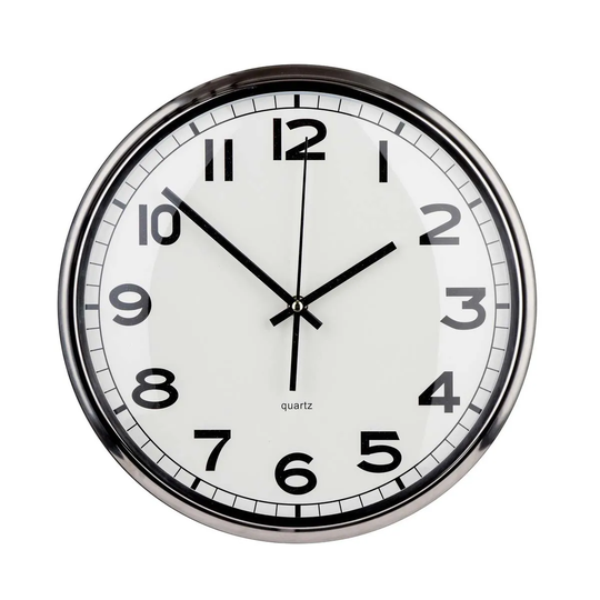 Interiors by PH Silver Metal Lined Rim Wall Clock