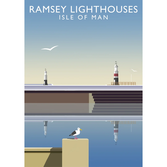 Ramsey Lighthouses by Richard O'Neil - Graphic Art Print on Paper